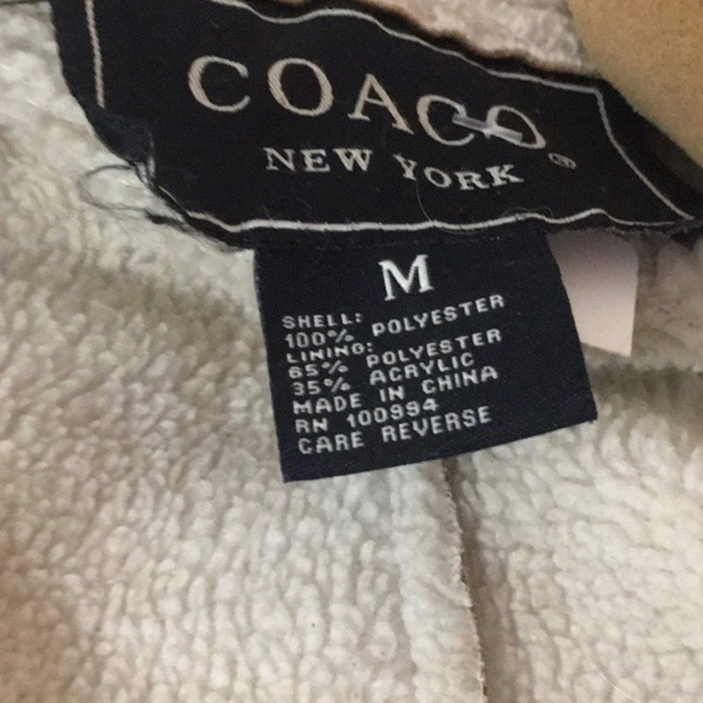 Coach Upcycled
Faux Suede and Shearling Front Zip Floral Embroidered Jacket - Picture 8 of 8